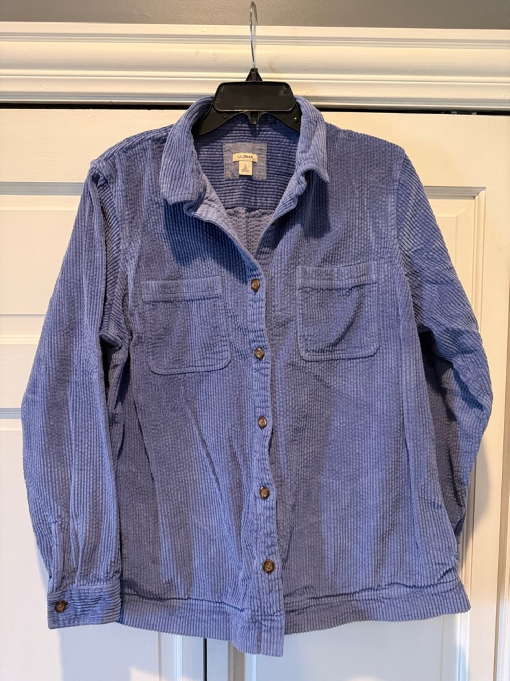 L.L. Bean Light Blue Corduroy Button-Down Shirt